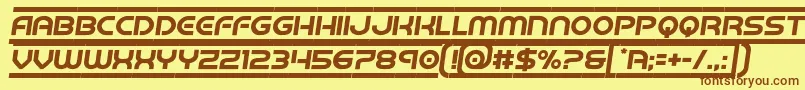 barcadesemital Font – Brown Fonts on Yellow Background