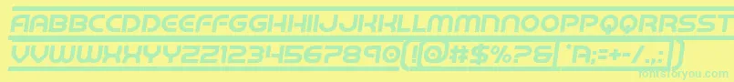 barcadesemital Font – Green Fonts on Yellow Background