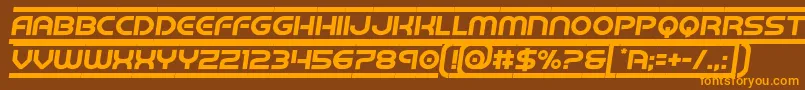 barcadesemital Font – Orange Fonts on Brown Background