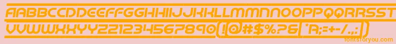 barcadesemital Font – Orange Fonts on Pink Background