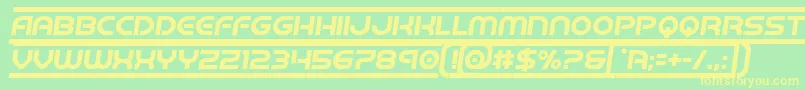 barcadesemital Font – Yellow Fonts on Green Background