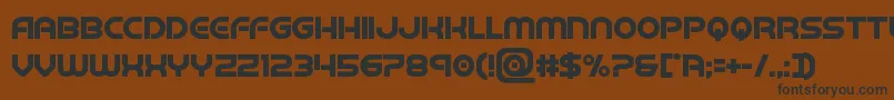Fonte barcadnobarbold – fontes pretas em um fundo marrom