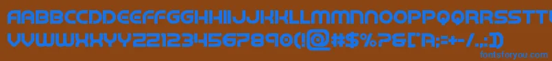 Czcionka barcadnobarbold – niebieskie czcionki na brązowym tle