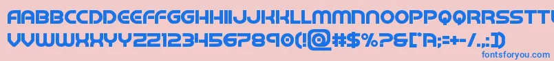barcadnobarbold-Schriftart – Blaue Schriften auf rosa Hintergrund