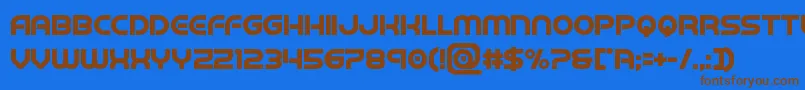 Шрифт barcadnobarbold – коричневые шрифты на синем фоне