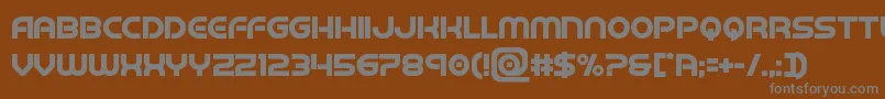 Czcionka barcadnobarbold – szare czcionki na brązowym tle