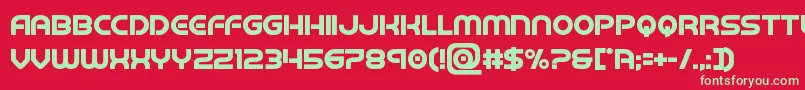 barcadnobarbold Font – Green Fonts on Red Background