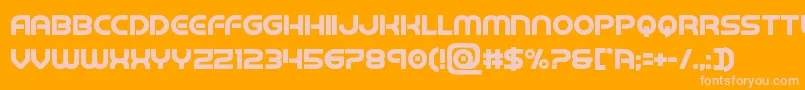 barcadnobarbold-Schriftart – Rosa Schriften auf orangefarbenem Hintergrund