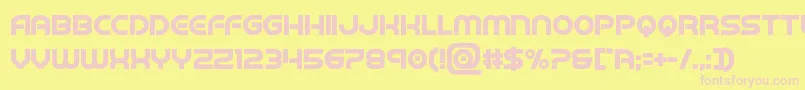 Fonte barcadnobarbold – fontes rosa em um fundo amarelo