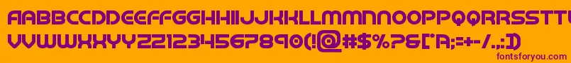 Шрифт barcadnobarbold – фиолетовые шрифты на оранжевом фоне