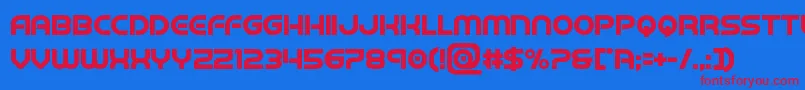 barcadnobarbold Font – Red Fonts on Blue Background