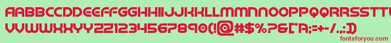 barcadnobarbold Font – Red Fonts on Green Background