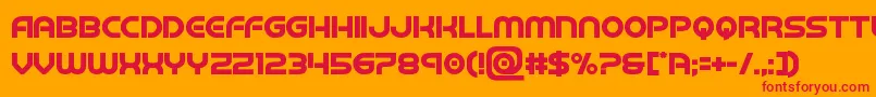 barcadnobarbold Font – Red Fonts on Orange Background