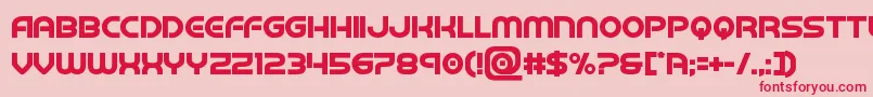 フォントbarcadnobarbold – ピンクの背景に赤い文字