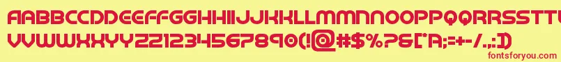 Шрифт barcadnobarbold – красные шрифты на жёлтом фоне