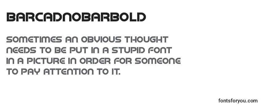 Обзор шрифта Barcadnobarbold
