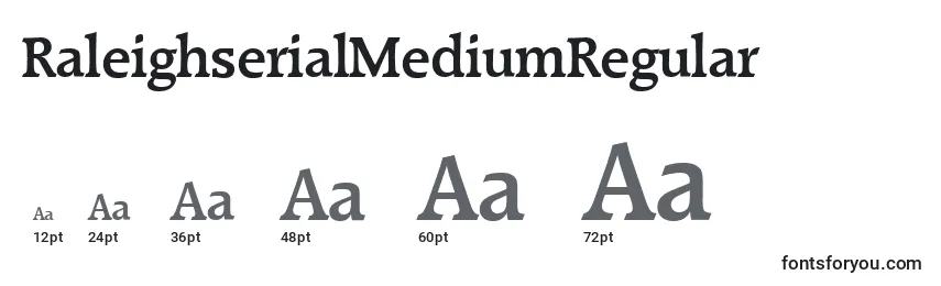 Размеры шрифта RaleighserialMediumRegular