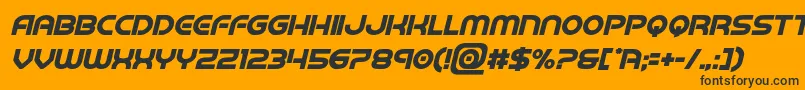 Шрифт barcadnobarboldital – чёрные шрифты на оранжевом фоне