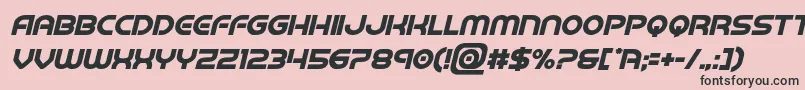 フォントbarcadnobarboldital – ピンクの背景に黒い文字