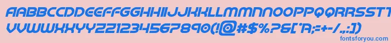barcadnobarboldital Font – Blue Fonts on Pink Background
