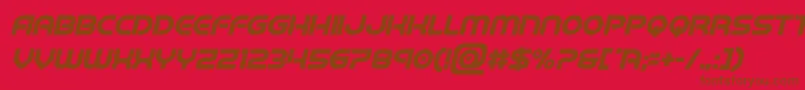 Czcionka barcadnobarboldital – brązowe czcionki na czerwonym tle