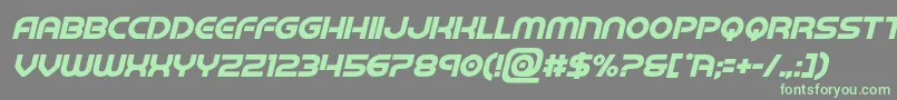barcadnobarboldital Font – Green Fonts on Gray Background