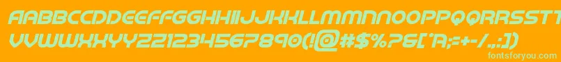 barcadnobarboldital Font – Green Fonts on Orange Background