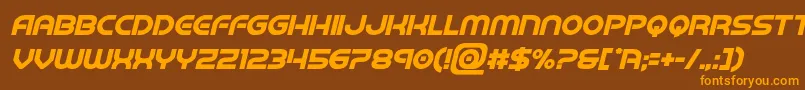 barcadnobarboldital Font – Orange Fonts on Brown Background