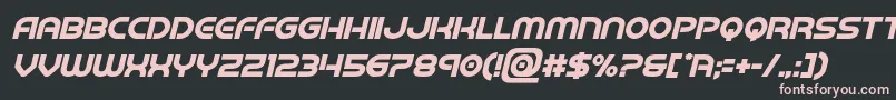 barcadnobarboldital-fontti – vaaleanpunaiset fontit mustalla taustalla