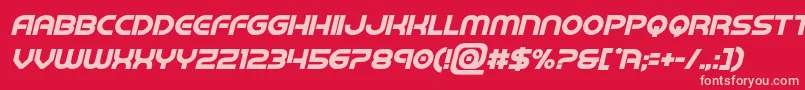 barcadnobarboldital Font – Pink Fonts on Red Background