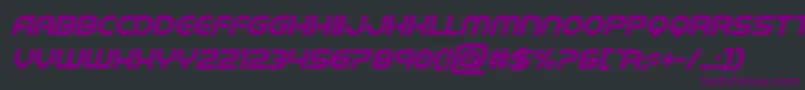 Шрифт barcadnobarboldital – фиолетовые шрифты на чёрном фоне