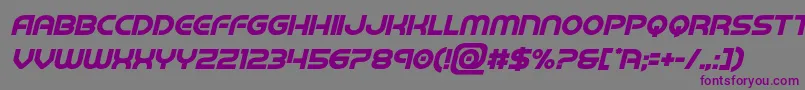 barcadnobarboldital Font – Purple Fonts on Gray Background