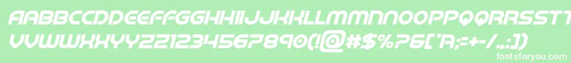 barcadnobarboldital Font – White Fonts on Green Background