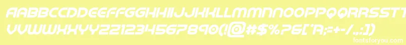 barcadnobarboldital-fontti – valkoiset fontit keltaisella taustalla