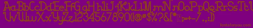 Barcelona for free Font – Brown Fonts on Purple Background