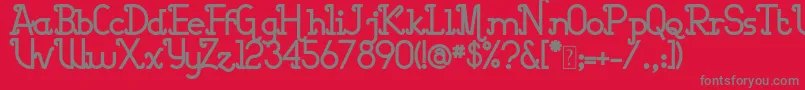 Barcelona for free Font – Gray Fonts on Red Background