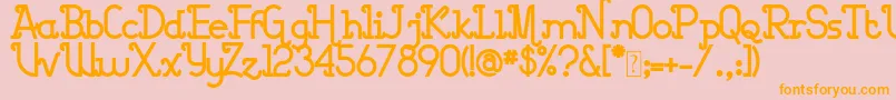 Barcelona for free Font – Orange Fonts on Pink Background
