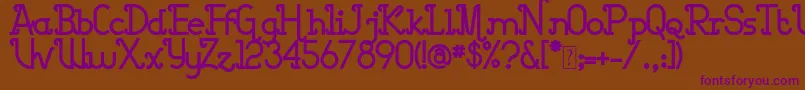Barcelona for free Font – Purple Fonts on Brown Background