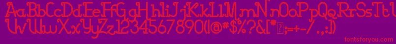 Barcelona for free Font – Red Fonts on Purple Background