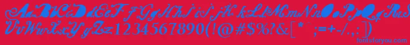 fuente Barcelona Mon Amour – Fuentes Azules Sobre Fondo Rojo