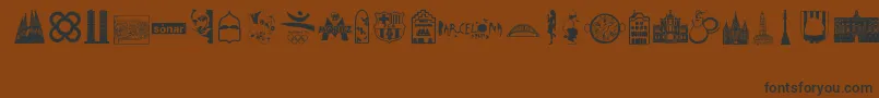 Barcelona Font – Black Fonts on Brown Background