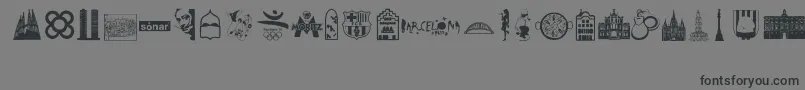 Barcelona Font – Black Fonts on Gray Background