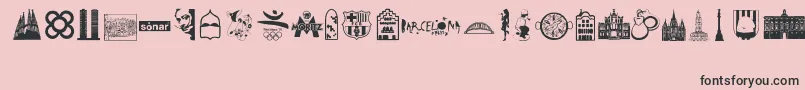 Barcelona Font – Black Fonts on Pink Background