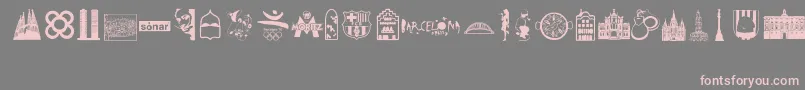 Barcelona Font – Pink Fonts on Gray Background