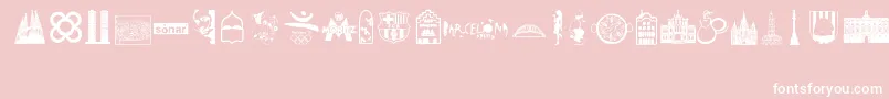 Шрифт Barcelona – белые шрифты на розовом фоне