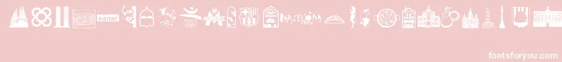 Barcelona Font – White Fonts on Pink Background