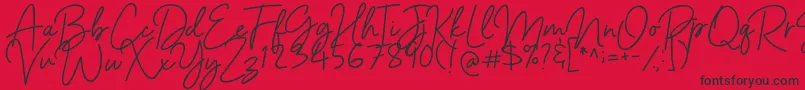 Barcelony Font – Black Fonts on Red Background