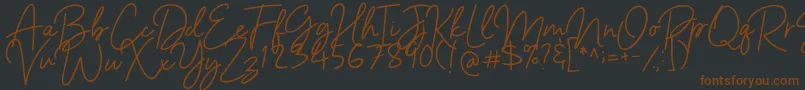 Barcelony Font – Brown Fonts on Black Background
