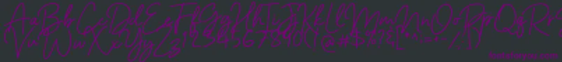 Barcelony Font – Purple Fonts on Black Background