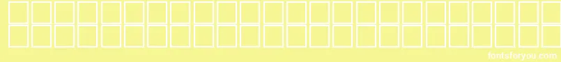 barcoding Font – White Fonts on Yellow Background